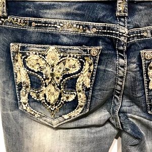 NWT GRACE IN LA EMBELLISHED BOOTCUT JEANS SZ 25/3